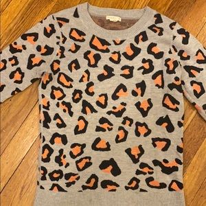 Club Monaco cheetah  (black pink gray) sweater